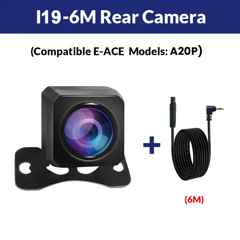E-ACE Car Rear View Camera Waterproof 2.5MM Jack Back Reverse Camera Parking Assistance Cameras Only for E-ACE DVR Dashcam A20P