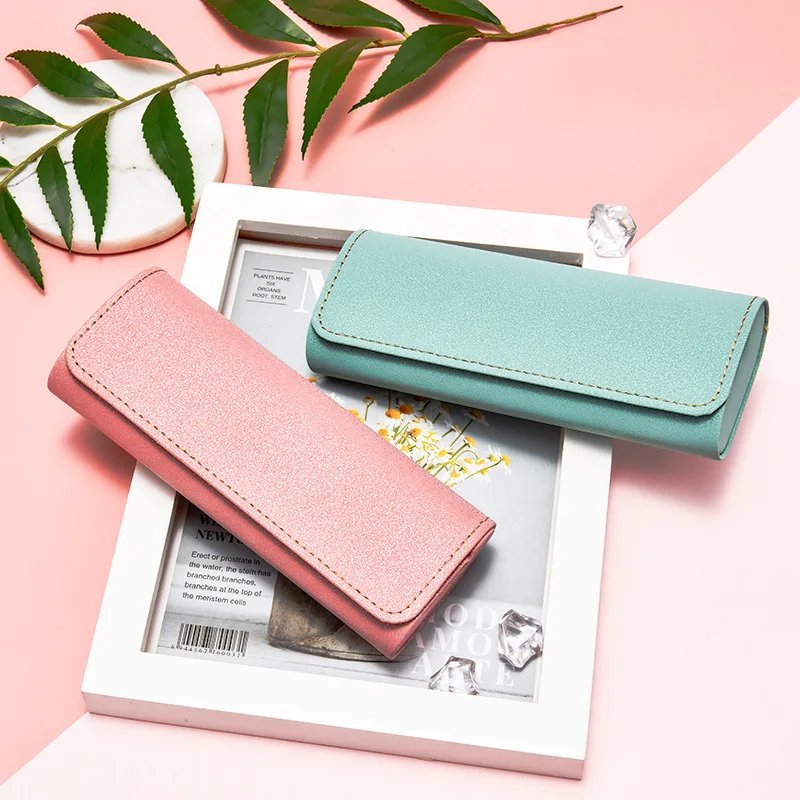 2023 New PU Leather Glasses Case for Men Women Sunglasses Myopia Storage Soft Box Portable Anti-pressure Eyewear Box Accessories