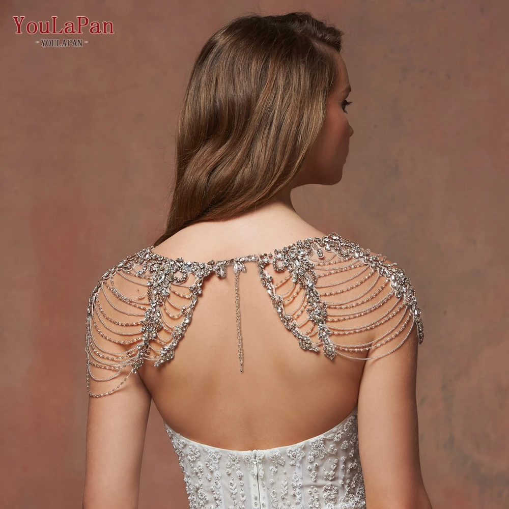 YouLaPan SG26 Wedding new Bridal Cape with Rhinestones Tassel 2025 Chain Wedding Jacket Bolero Top Evening Party Bridal Shawl Woman Wraps