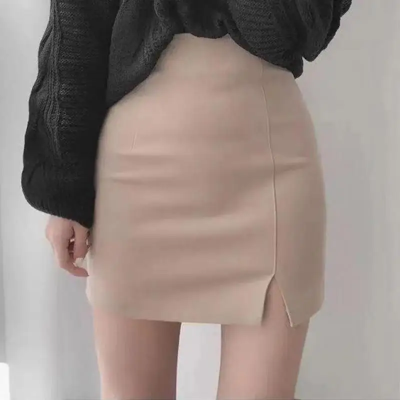 Skirts Women Split Elegant Office Ladies Spring new Mujer Faldas Casual Hot Sale A-line 2025 Black Hot Sale Design Comfortable