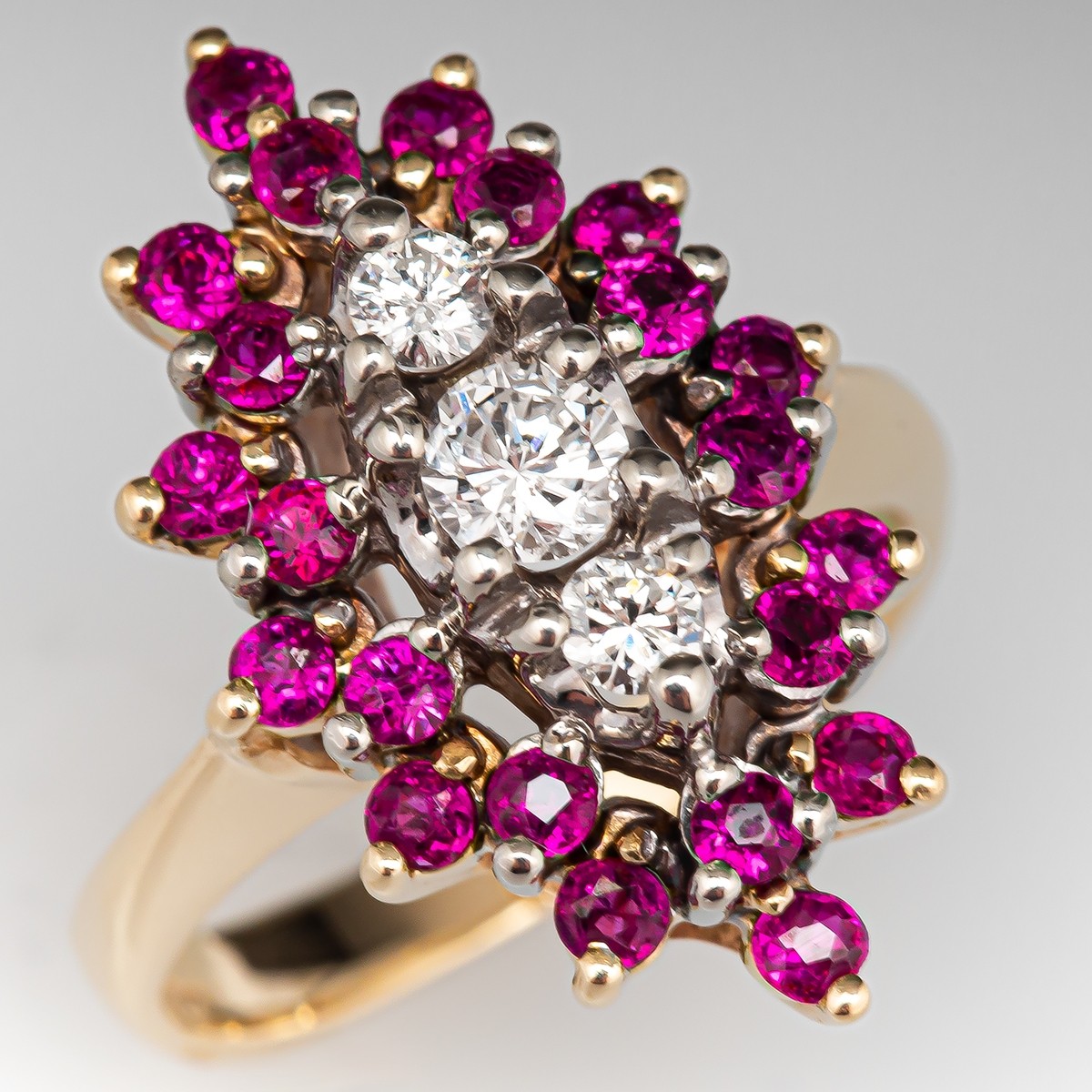 Vintage Luxury Designer Marquise Ruby Rings for Women Amethyst Boho Aesthetic Jewelry Wedding Engagement Ring Valentine Day Gift