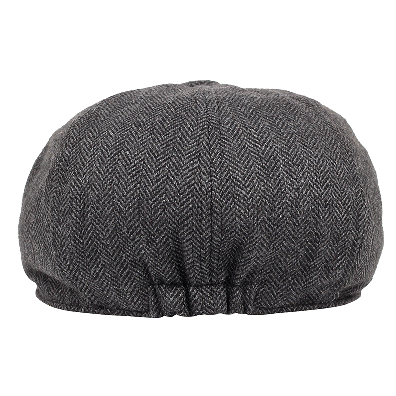 Men beret vintage Herringbone Gatsby Tweed hat Newsboy new Beret Hat spring Flat 2025 Peaked Beret Hats