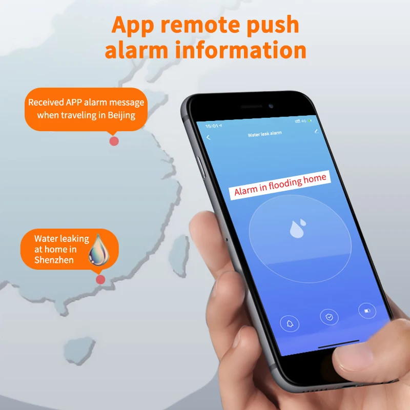Tuya Zigbee Leak Alarm Water Flood Detector Remote Monitor Flood Leakage Sensor Alarm Security System Via Alexa Google Home