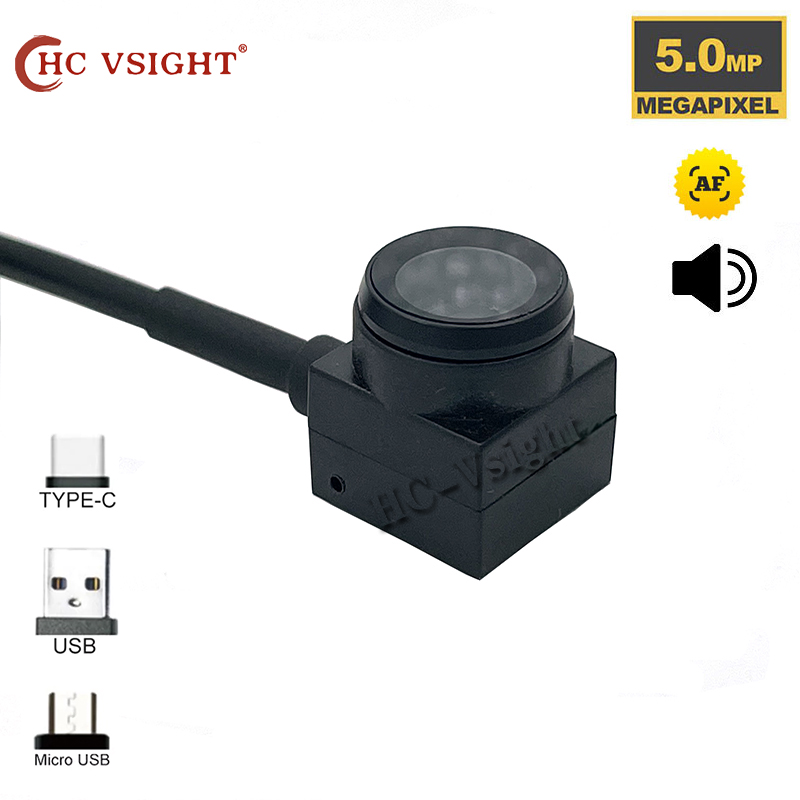 5MP Fast Autofocus High Speed UVC OTG Audio Micro USB Camera Module Mini CCTV Surveillance Type-c External Small Camera
