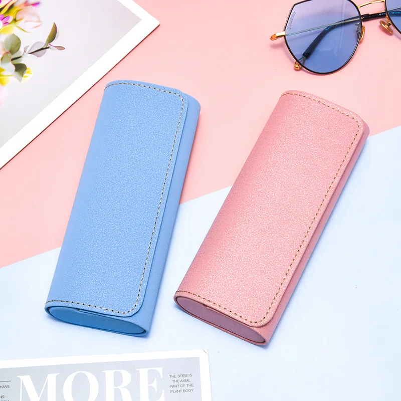 2023 New PU Leather Glasses Case for Men Women Sunglasses Myopia Storage Soft Box Portable Anti-pressure Eyewear Box Accessories