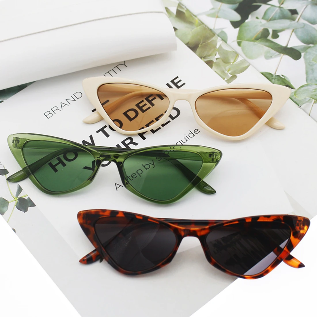 New Vintage Cat Eye Sunglasses Sun Glasses Brand Designer Eyeglasses Women Shades Female Eyewear Uv400 Glasses Outdoor Goggles