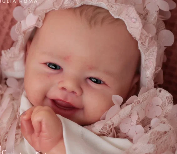 NPK 21inch Reborn Doll Kit Emmy Smile Sweet Baby Lifelike Soft Touch Unfinished Doll Parts