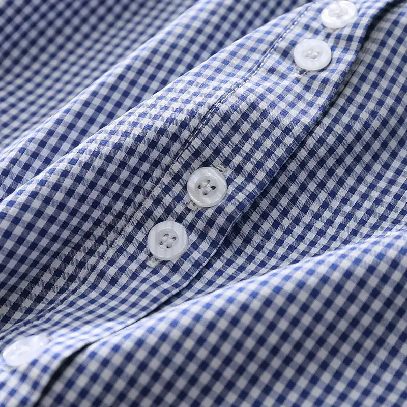 Women's Clothing Spring Summer 2023 Tops Vintage French Lantern Sleeve Elegant and new Youth Woman Blouses Lace 2025 Blue Plaid Shirt