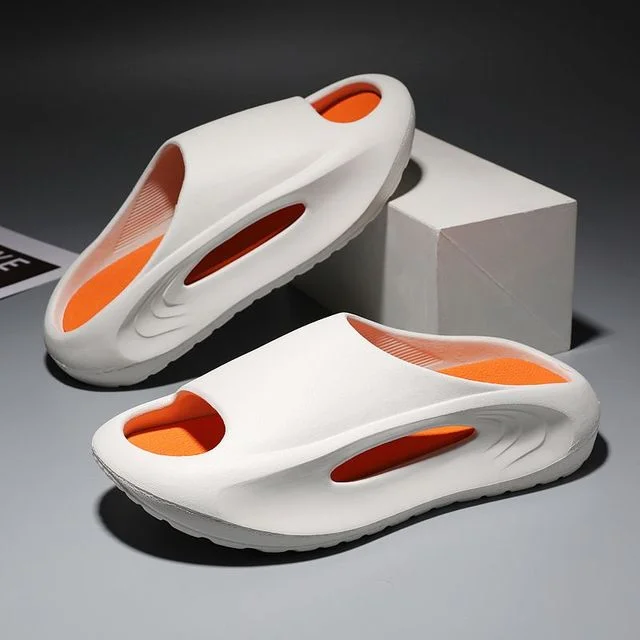 Hot Women Men 4CM Thick Bottom Platform Slides Soft EVA Hollow Unisex Sports Sneaker Sandals Casual Beach Shoes for Summer