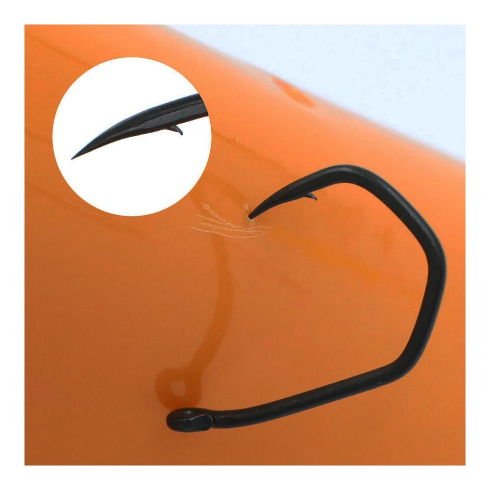 50pcs European Carp Fishing Hook Triangular Carp Hook Rhombus Barbs electroplating coating Circled bottom carp hook