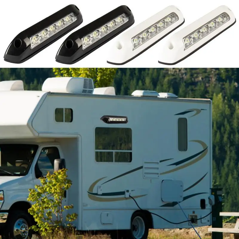 RV Exterior LED Porch Light Waterproof Strip Outdoor 12V Wall Lamps for Motorhome Camper Boats Trucks Awning Easy Installation