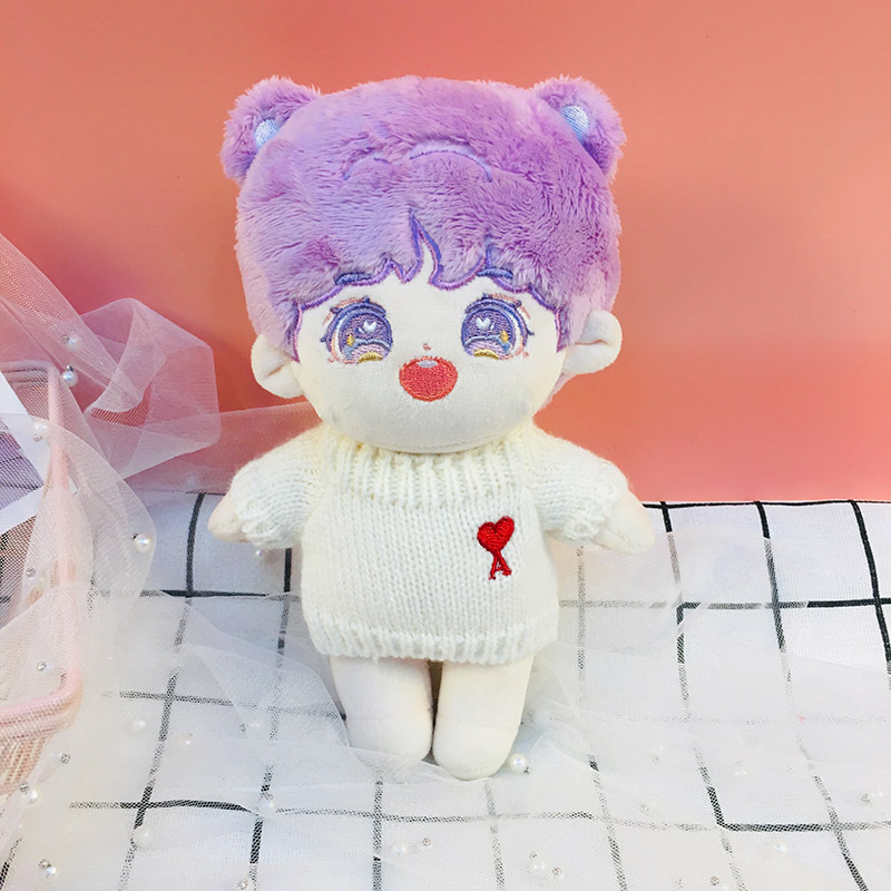 Doll Clothes for 20cm Korea Kpop EXO Dolls Plush Star Doll's Clothing Sweater Stuffed Toy Outfit for Idol Dolls Accessories