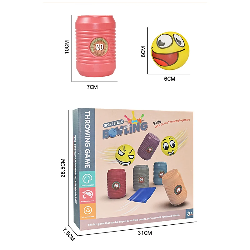 Throwing Cans Bowling Toy Carnival Yard Games Combo Set Creative Early Educational Indoor Outdoor Great Gifts 2025 new For Children