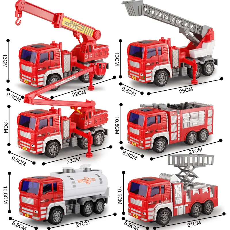 Large Car Toy Garbage Truck City Giant Firefighter Trucks Set Large Children Toys for Boys Engineering Vehicle Educational Gift