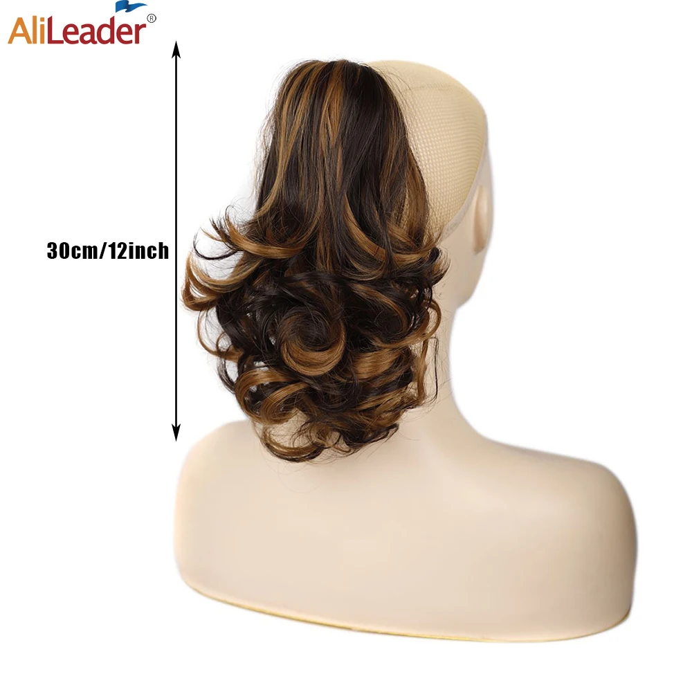 Updo Short Curly Synthetic Ponytail Clip Claw Extensions Jaw Clip Gorgeous Wavy Ponytail Hairstyle Clip Grab Wavy new 2025 Pony Tail