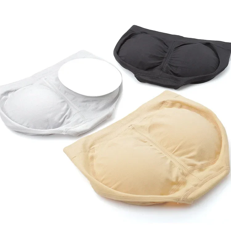 Women Sponge Padded Abundant Buttocks Pants Lady Push Up Middle Waist Panties Briefs Underwear Fake Ass Butt Lifter Hip