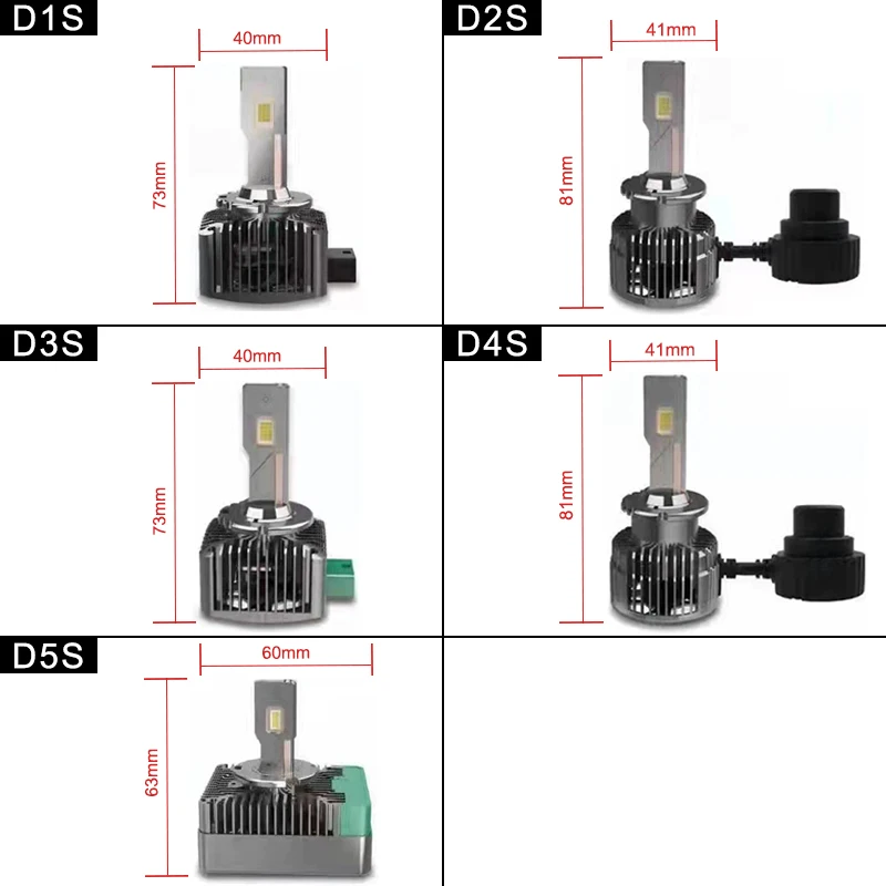 D1S D3S LED Headlights HID D2S D4S D5S D8S D1R D2R D3R Car Bulbs Turbo LED new Canbus 20000LM CSP 2025 Chip 6000K White 70W Plug&Play