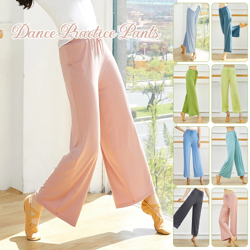 Classical Dance Pants Practice Clothes High Waist Straight Wide Leg Pants Loose Elegant Women Chinese Style Pants new 2025 Dance Clothes