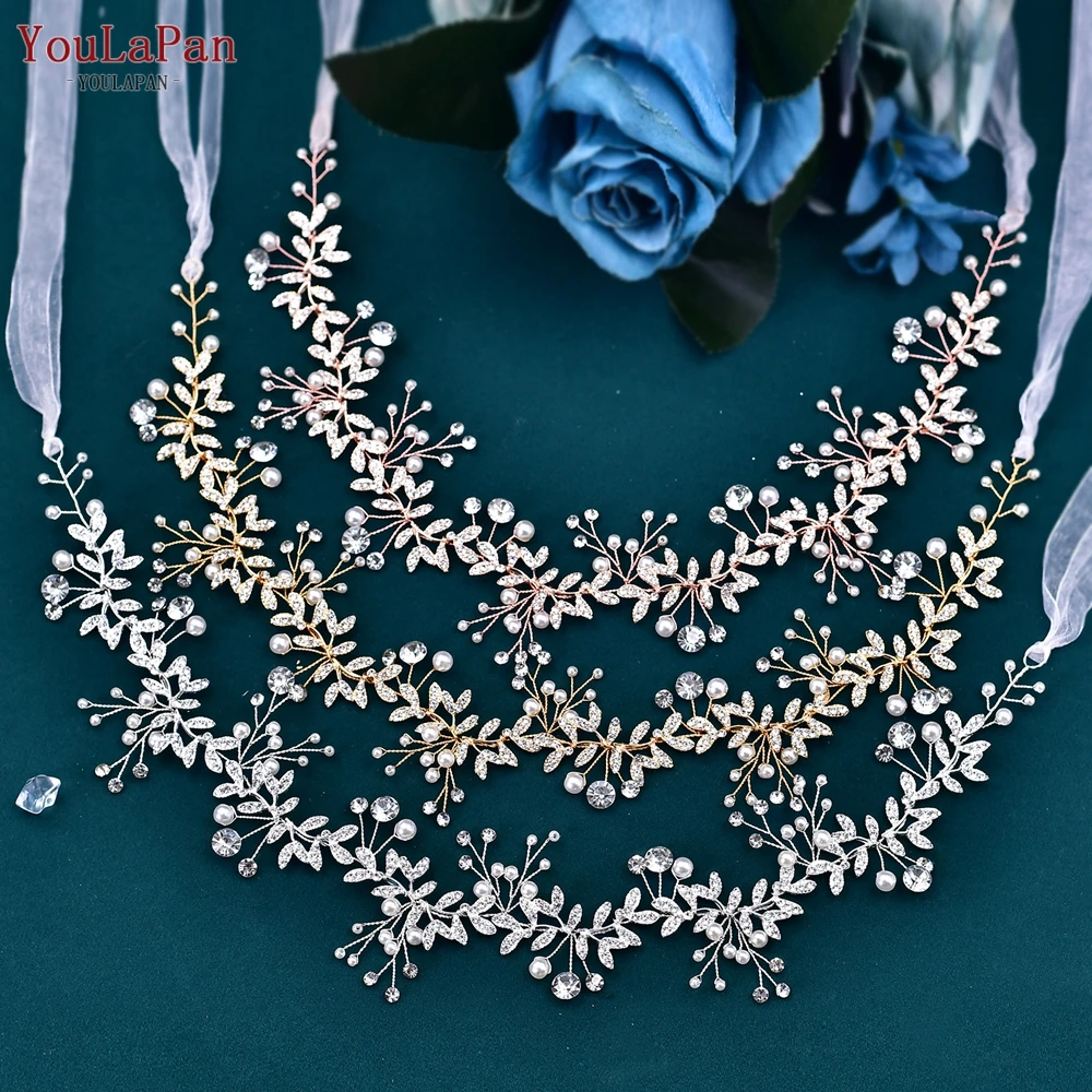 TOPQUEEN Wedding Tiara Bride Headpieces Party new Hair 2025 Jewelry Rhinestone Headbands for Woman Wedding Bridal Hair Accessories
