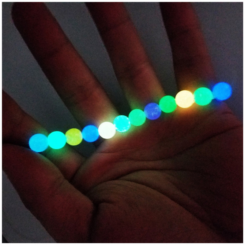 10mm 30pcs/lot Strong Luminous Beads Glow In The Dark Fishing Loose Spacer Beads for Jewellery Marking DIY Necklace Bracelet