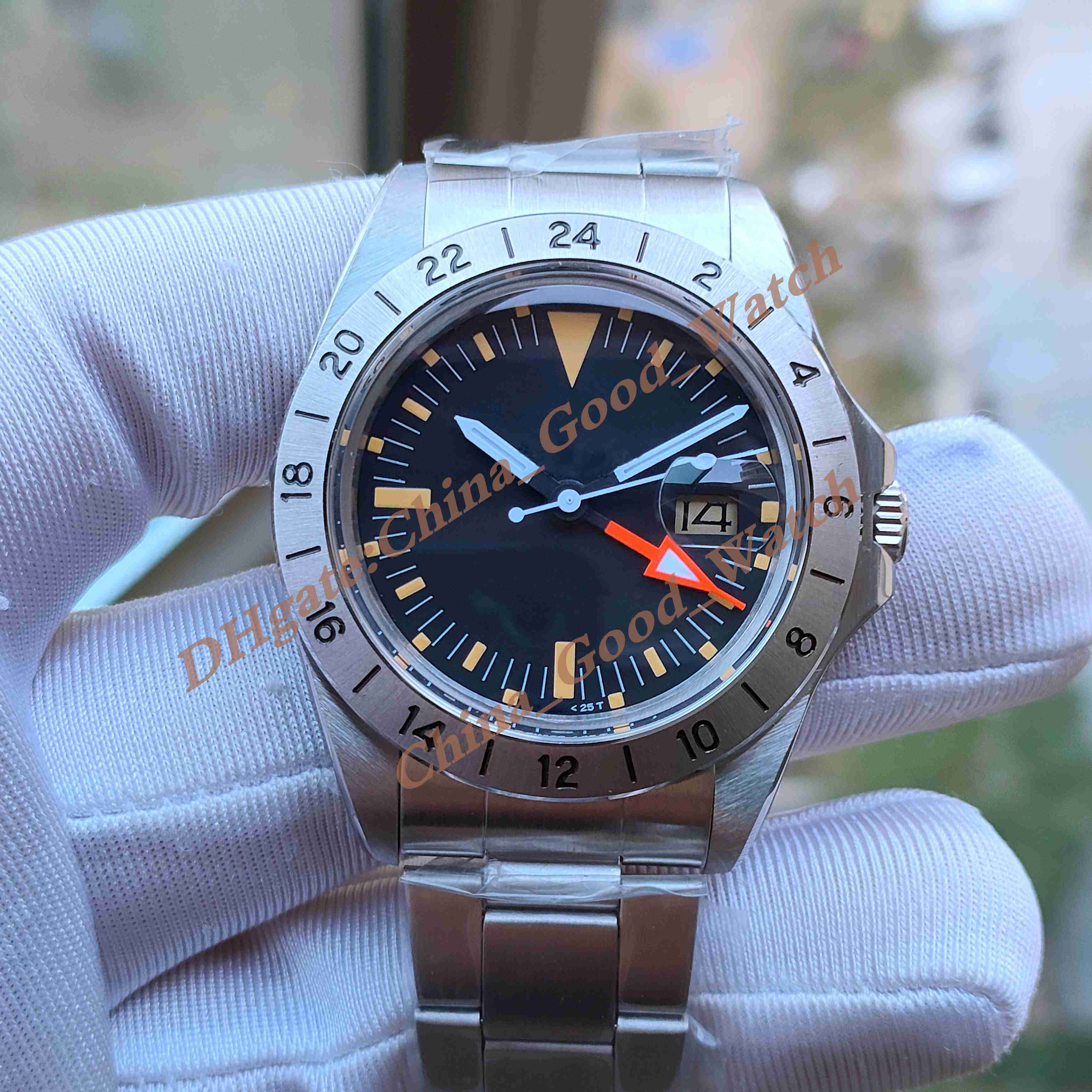 BP Factory Top Quality Mens Watches Vintage V2 40mm Black Dial 1655 1675 Antique Automatic 2813 Movement Mechanical Date Antique Men's Wristwatches