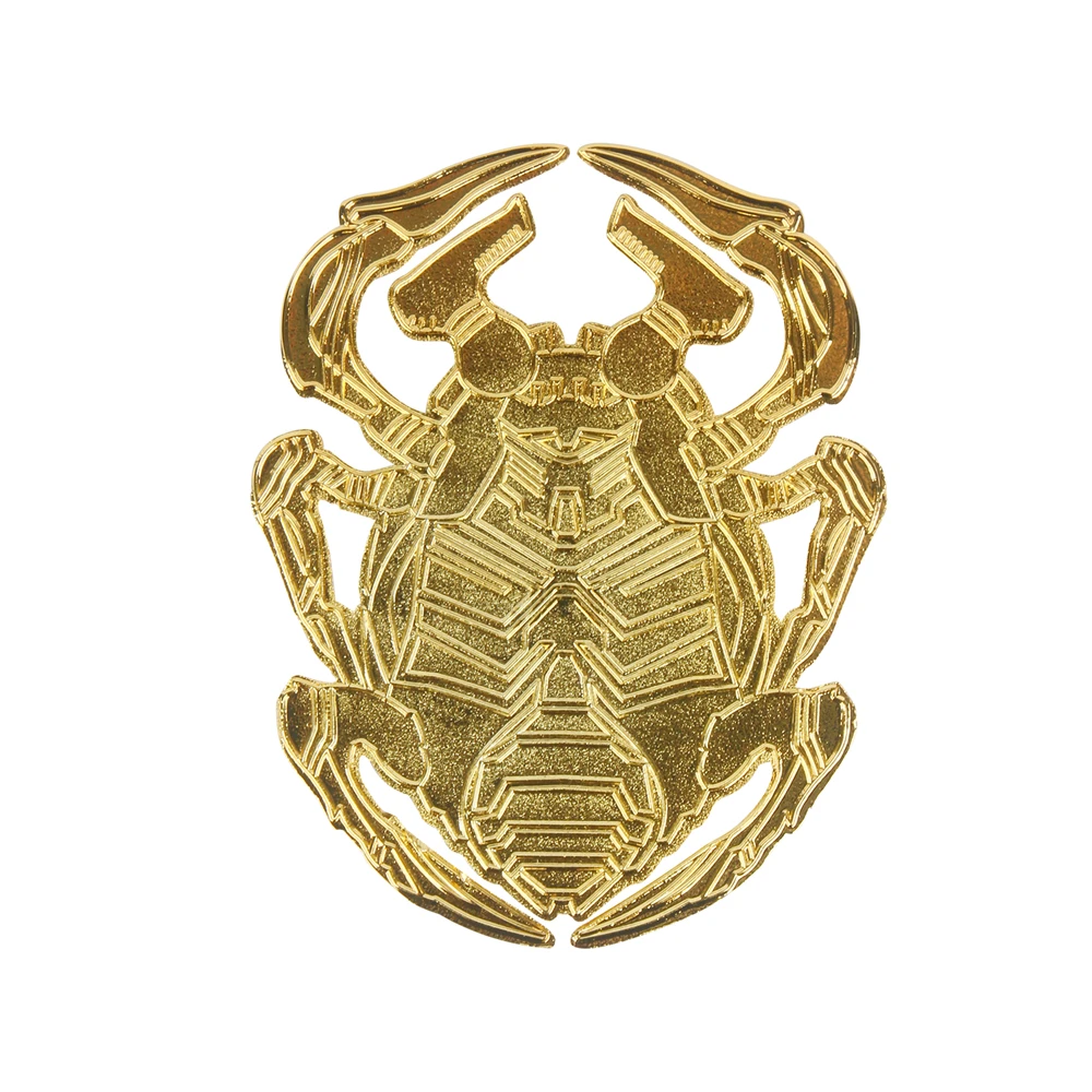 1pcs Blue Metal Beetle Decorate Exquisite Scarab Alloy Made Ornament Halloween Cosplay Prop