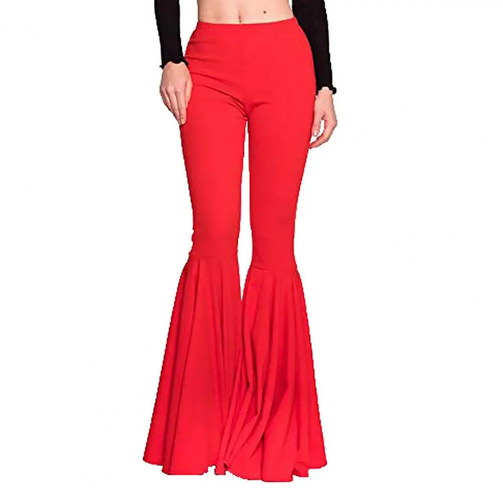 Women Tight Flare Trousers 2025 Solid Color Sexy Long new Pants Casual Midi Waist Leggings Autumn Office Lady Pants