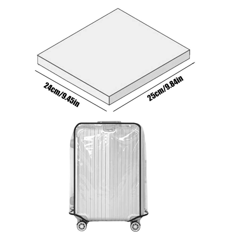 Suitcase Cover Clear 20-30Inch Protector PVC ddmysmile Travel Lage Protector Waterproof Protective Suitcase Cover For Wheeled Suitcase Smile