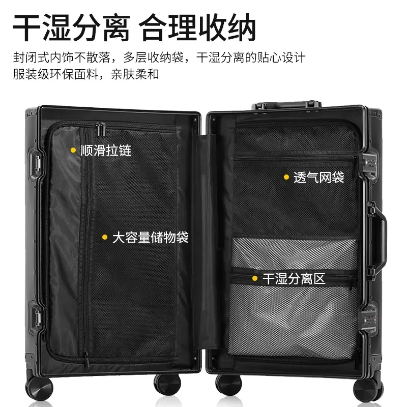 New Style High Grade Mute Wheel Aluminum-magnesium Rolling Lage Boarding new Perfect 2025 for Spinner Brand Travel Suitcase