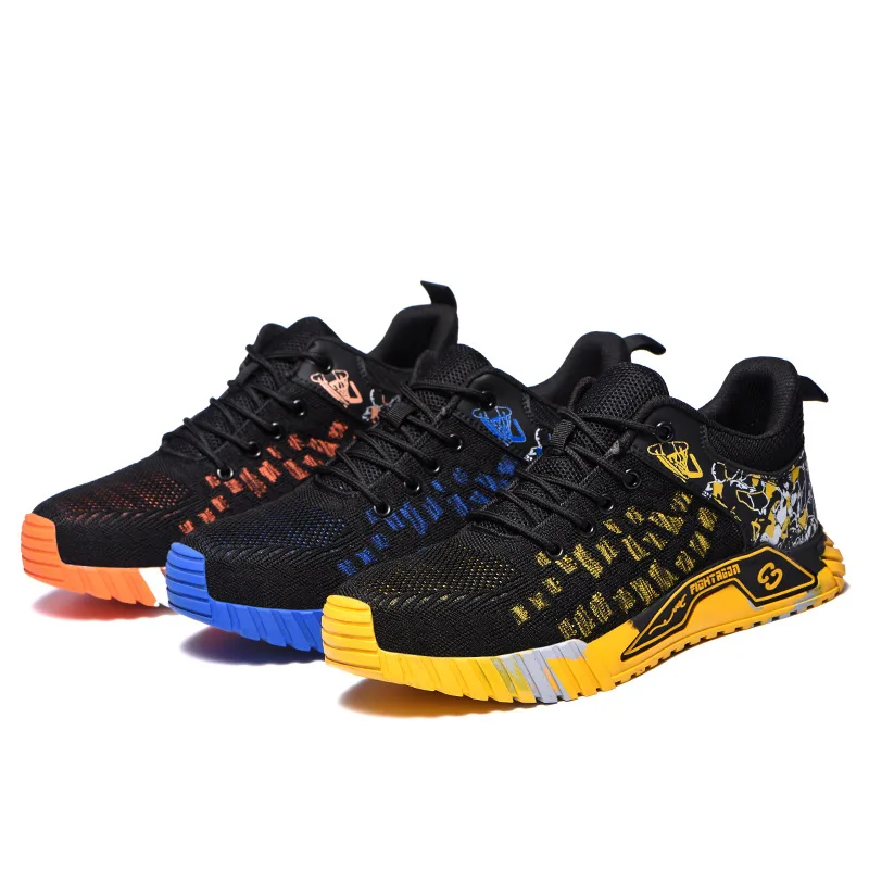 All 2025 Seasons Men's Safety Shoes Flying Woven Breathable Sneakers Steel Toe new Cap Impact Proof Puncture Proof Zapatos De Seguridad
