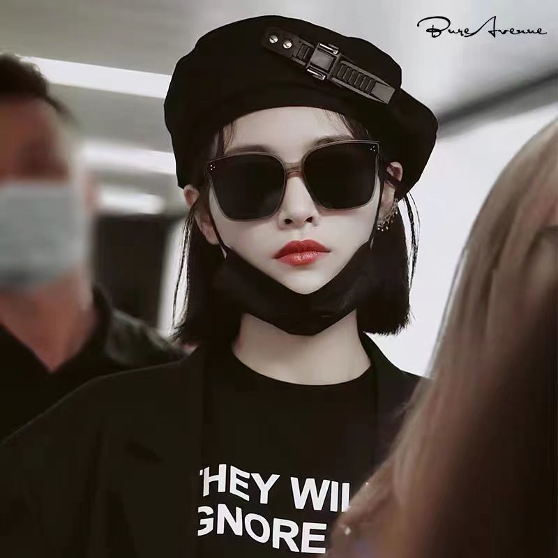 Y2K Cool new Girl Japanese Beret Cap Women's Spring Summer New Cute Retro 2025 Wild Metal Buckle Plaid Temperament Painter Hat Gorras