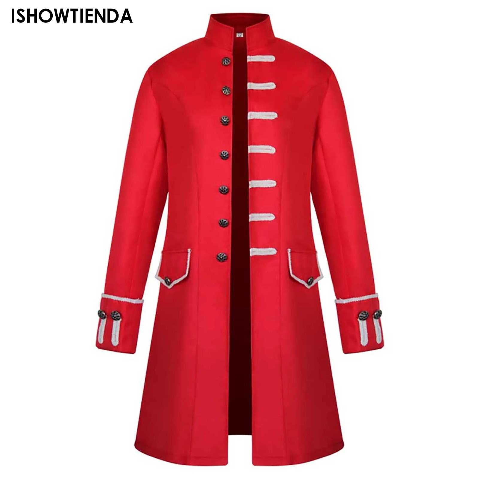 Halloween Men Winter Warm Vintage Tailcoat Jackets Gothic Victorian Medieval Cosplay Costume Overcoat Outwear Tuxedo Coats