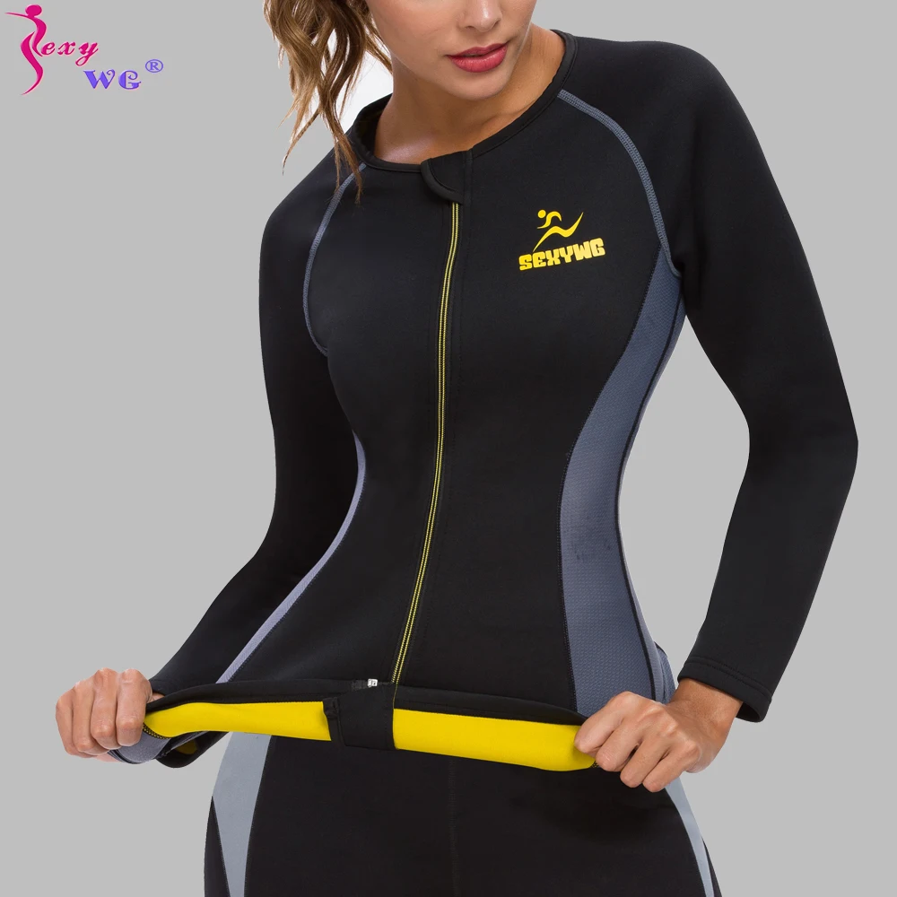 SEXYWG Neoprene Sauna 2025 new Shirt Women Weight Loss Top Body Shaper Waist Trainer Sweat Shirt Fat Burning Slimming Shirt