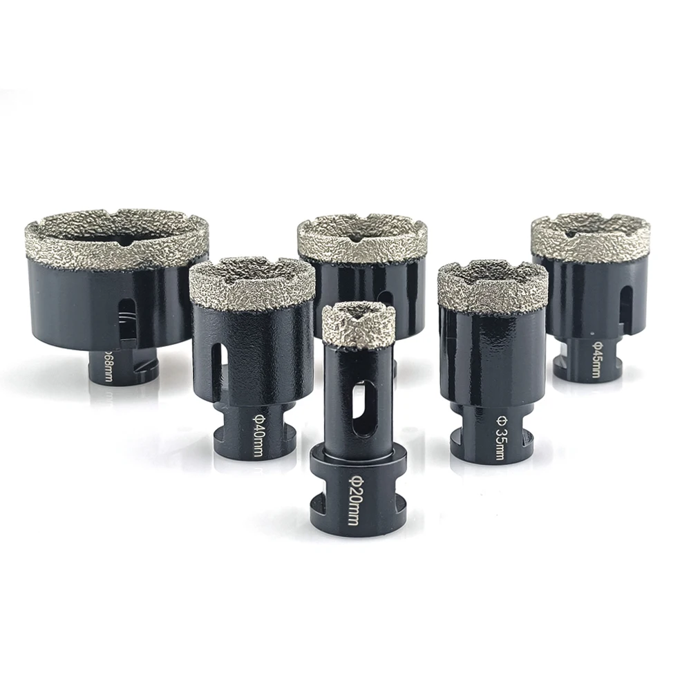 6 Pcs M14 Thread Dia Dry 2025 Drill Bit Vacuum Brazed Drilling Core Bits Set new Porcelain Tiles Crowns Granite Marble Hole Saw Tools