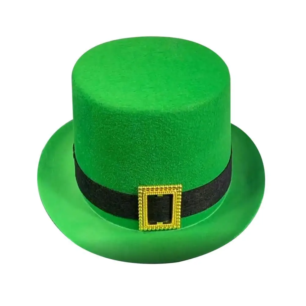 Novelties Unisex Adult Saint Patrick's 2025 Day Irish Leprechaun new Green Top Hat With Elegant Hats For Women Western Hat 20 N9T9