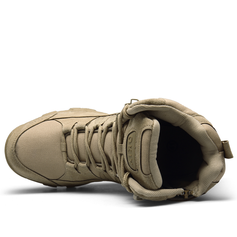 Men's Boots Outdoor Waterproof Cow Suede Ankle Boots Men Platform Work Safty Shoes for Men Casual Hiking Shoes Sneakers Boots