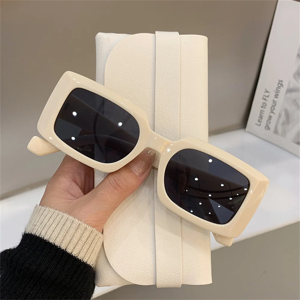 new 2024 Color Shades Women Small Sunglasses Black Trendy Square Glasses Vintage Retro Green 2025 Glasses Female Unisex Eyewear Wholesale