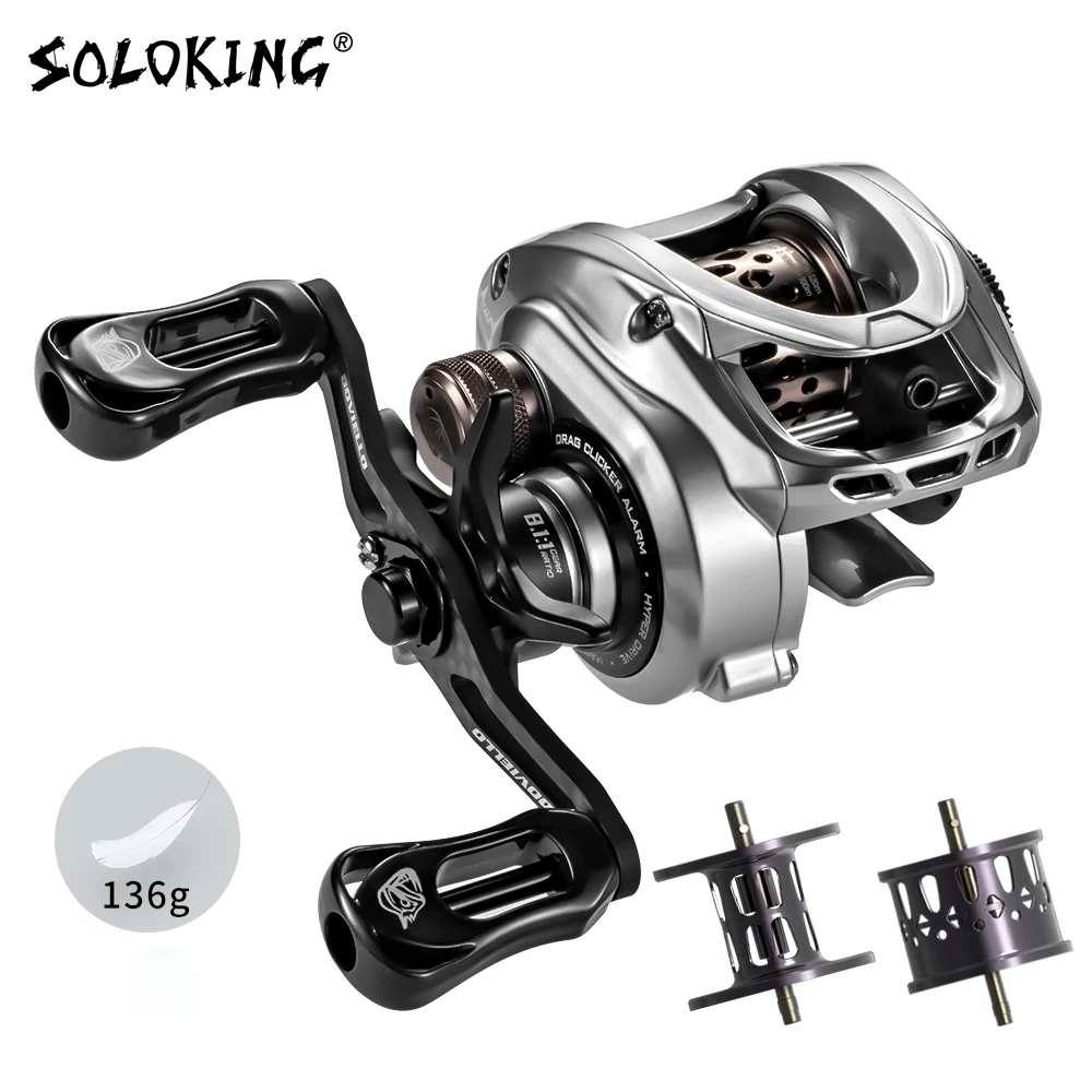 SOLOKING Acura 136g Ultra Light Baitcasting Reel new BFS Baitcasting Fishing 2025 Reel 7.1/8.1 Gear Ratio 11+1BB 4KG Power Baitcaster