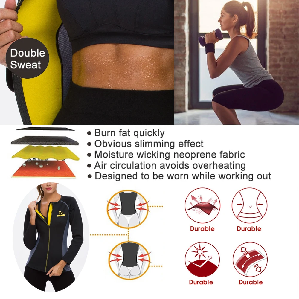 SEXYWG Neoprene Sauna 2025 new Shirt Women Weight Loss Top Body Shaper Waist Trainer Sweat Shirt Fat Burning Slimming Shirt