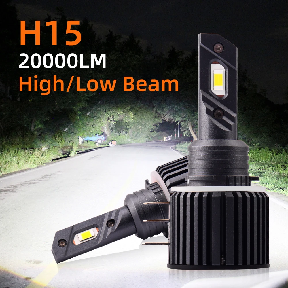 TEENRAM H15 LED Bulbs Canbus Headlight 20000LM Car Lights for Mercedes Benz BMW Volkswagen Golf Daytime Running Lights 12V CSP
