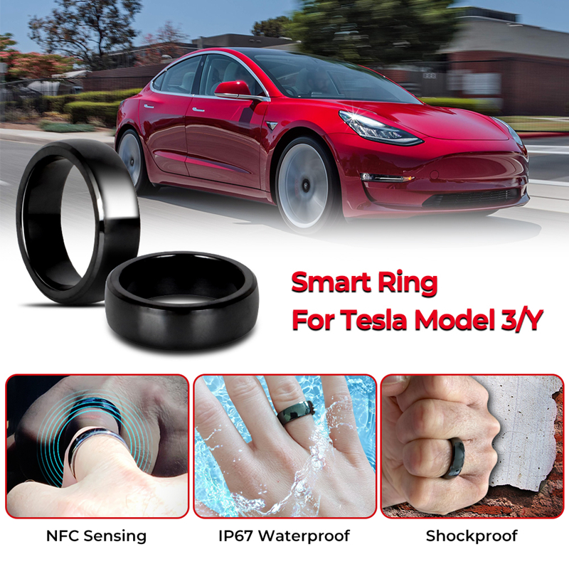 2020-2023 For Tesla Car Smart Finger Key Model 3 Y Smart Key Ring Replace Key Card Key Fob Made With Original Chips Accessories 96df1 f44cb