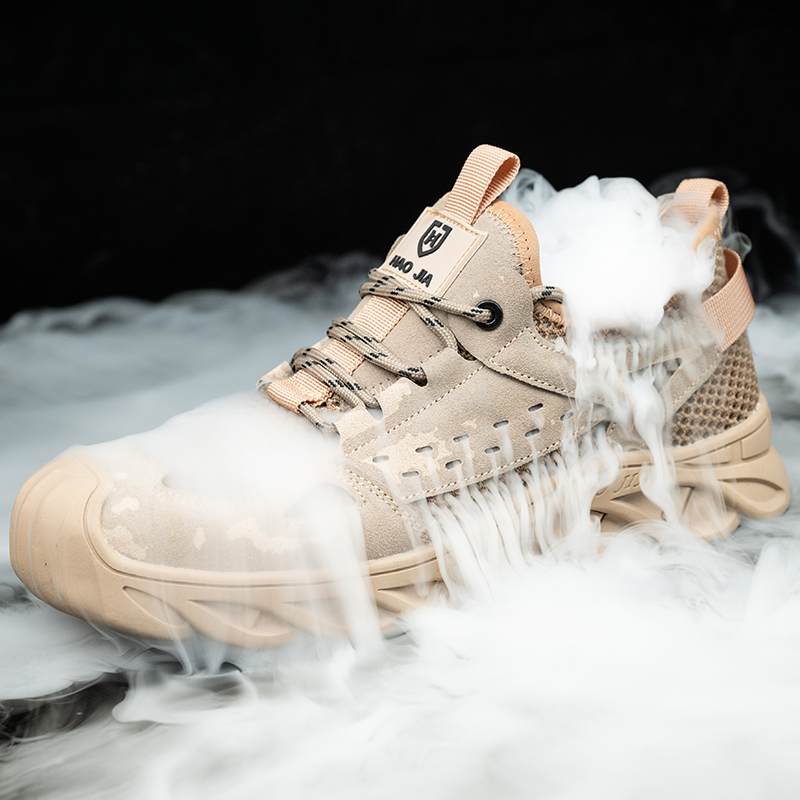 Insulated Summer 6kv Men Breathable Sneakers Plastic Toe Shoes Male Anti-Smash Work Safety Boots 5a4f