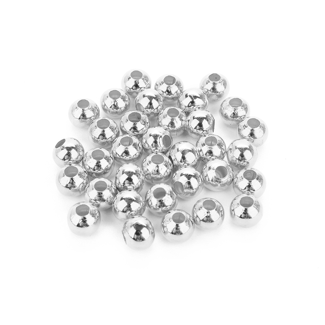 Gold/Bronze/Silver Color Tone Metal Beads Ball Spacer Round Seed Beads for Jewelry Making Findings Accessories DIY 3/4/6mm