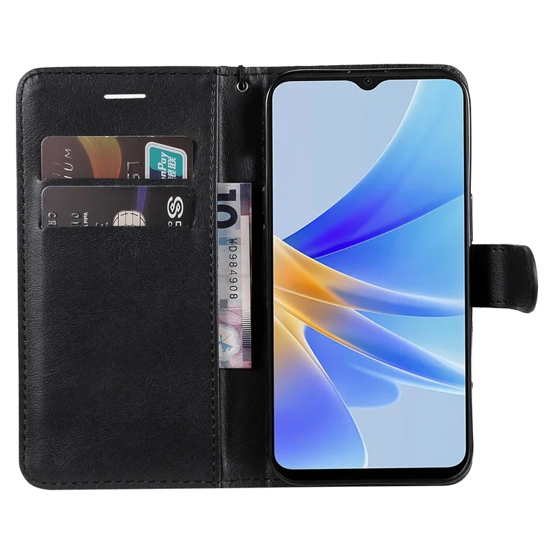 Fro 2025 Oppo A17 A 17 new A57 4G A77 5G A57S A78 A98 A38 A58 CPH2477 Phone Case Cover Book Stand Magnet Wallet Card Holder Holster Coque