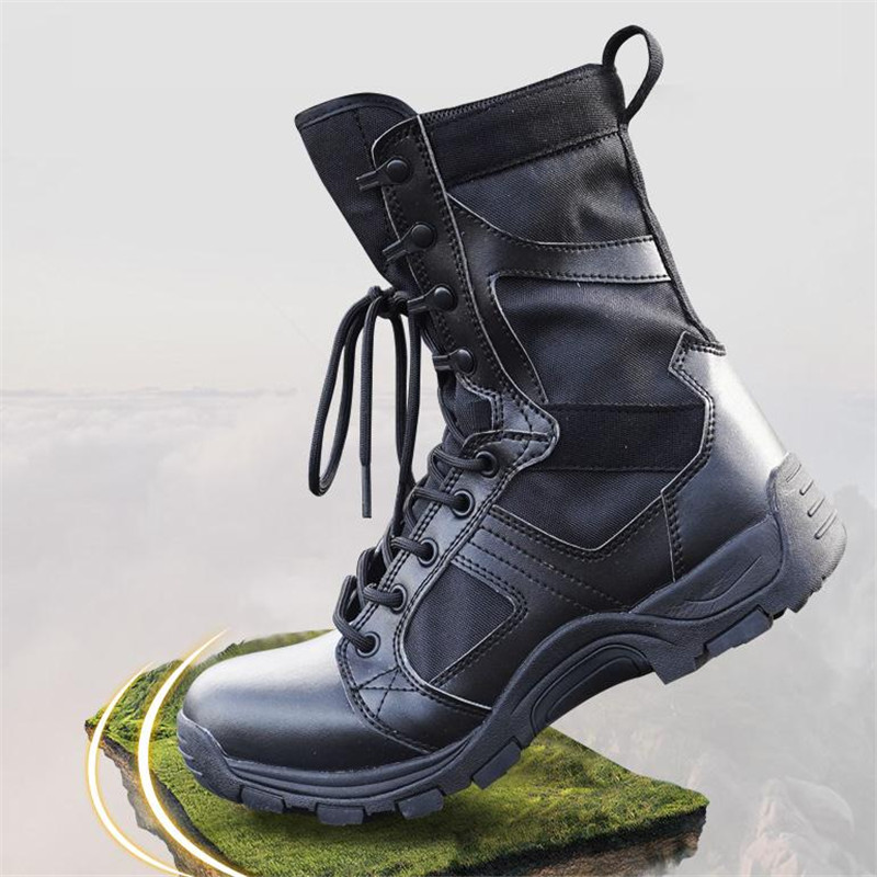 Summer Hight-Top Men's Lightweight Hiking Boots Breathable duty boots Mountain climbing training boots Work shoes size 37 46