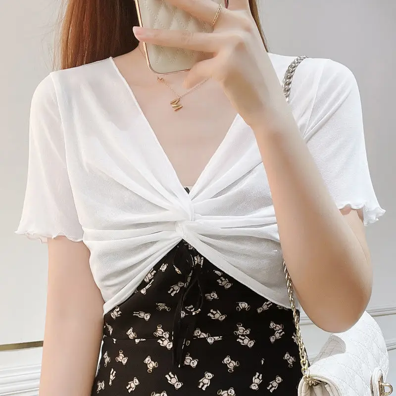 Womens Coat Ladies Short Sleeve Cropped Lace Shrug Bolero Party Evening Elegant Slim Summer Formal Short Jacket Clothes Solid