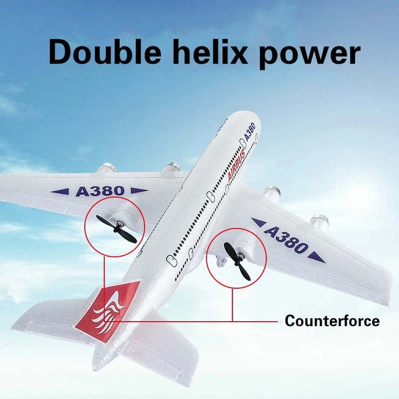 2025 Boeing 747 Airbus A380 RC Plane 2.4G 2CH Remote Control new Airplane Fixed Wing Aircraft RC Toys Gift for Children