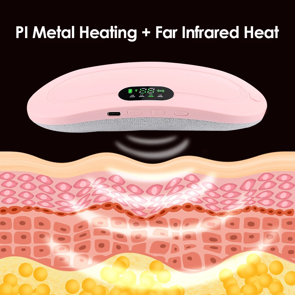 Portable Heating Pad Menstrual Heating Abdominal Massager Belt Period Relief Thermal Massager Belly Stomach Warm Palace Belt