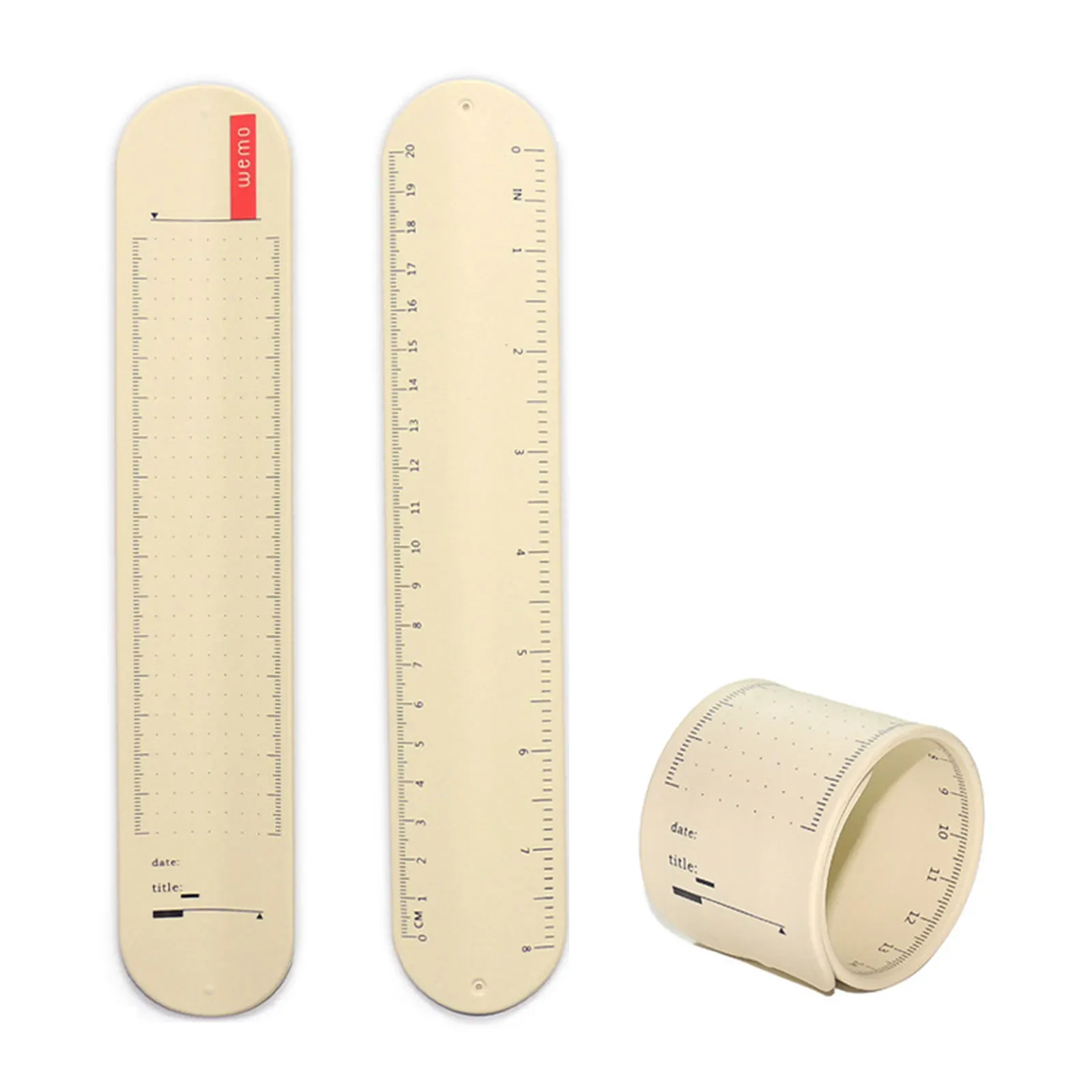 Silicone Student Note Wrist Band Wearable 2025 new Writeable Pocket To-do List Wrist Strap Reusable Erasable with Scale for Kids Adults