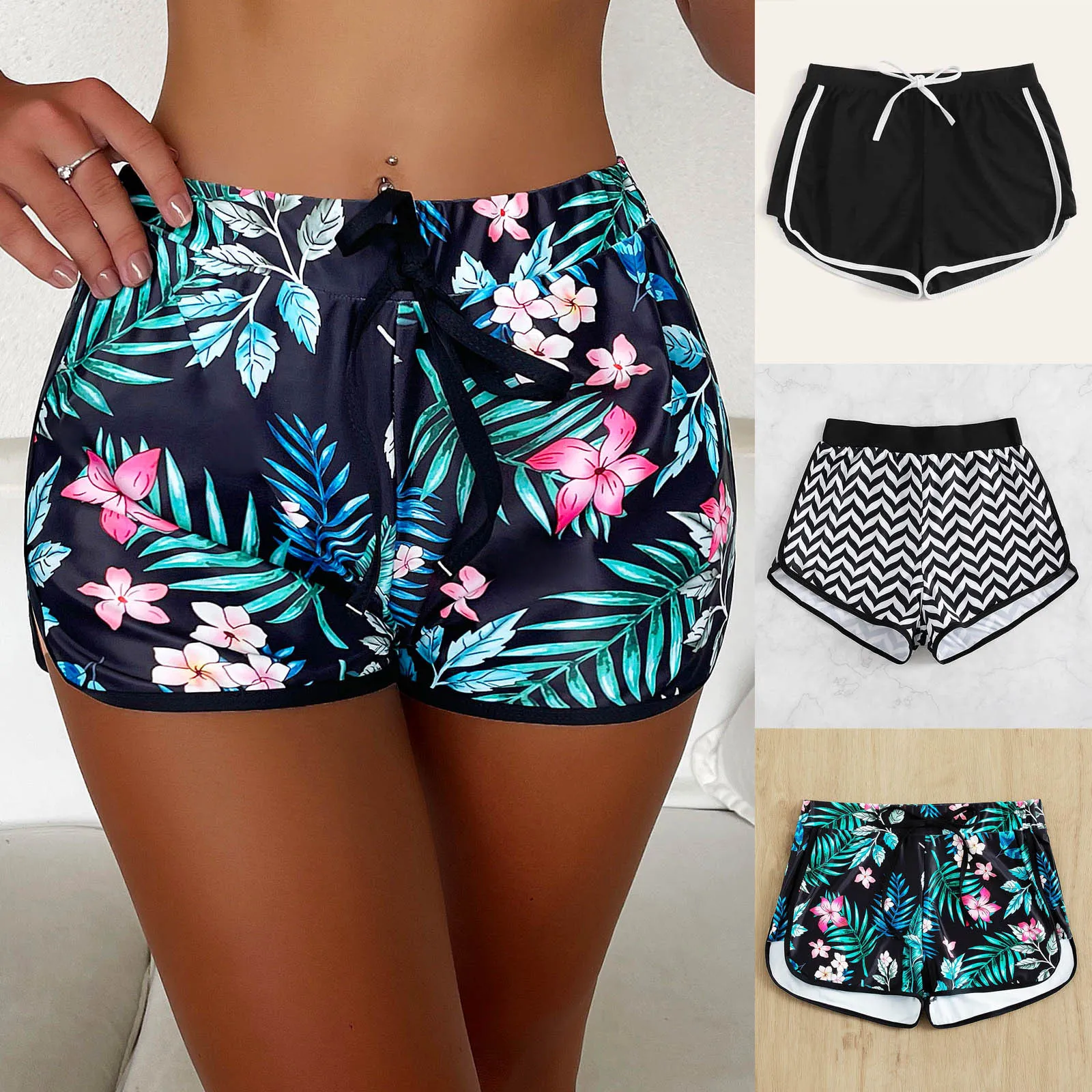 Bikini Bottoms Floral 2025 print Women Swimsuit High Waist new Shorts Swimwear Trunks Bikinis Brazilian Pants Bathing Suit Beach Bottom